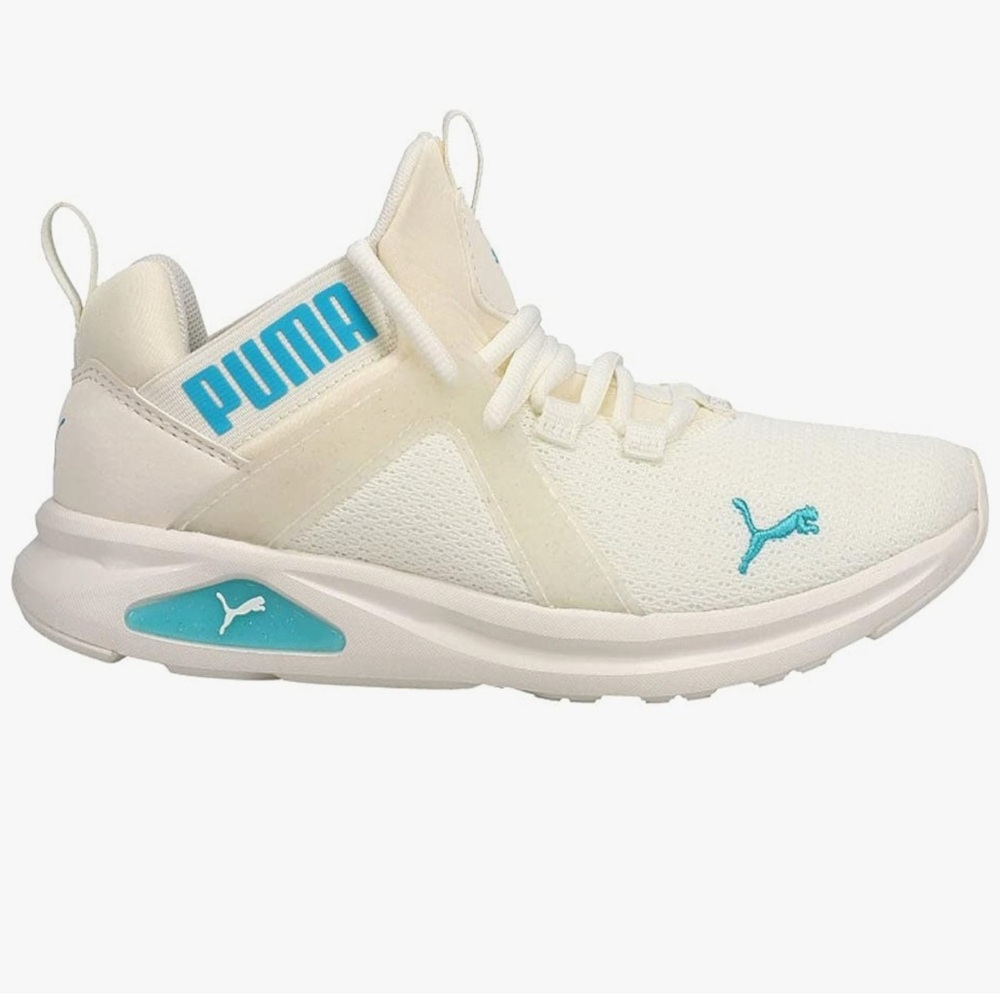 Puma Cream and Blue Running Shoes